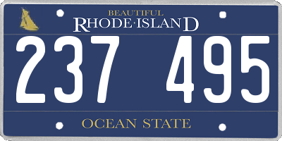 RI license plate 237495