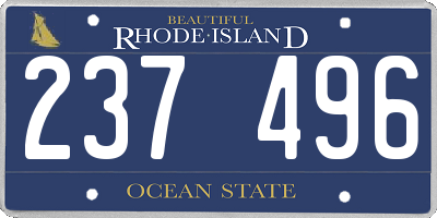 RI license plate 237496