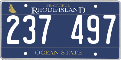 RI license plate 237497