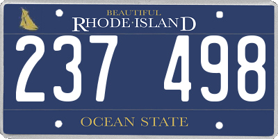RI license plate 237498