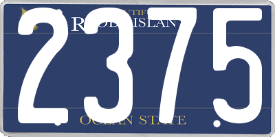RI license plate 2375