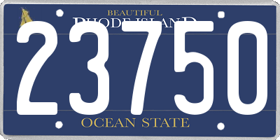 RI license plate 23750