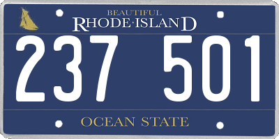 RI license plate 237501
