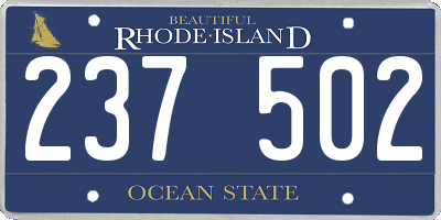 RI license plate 237502