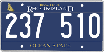 RI license plate 237510