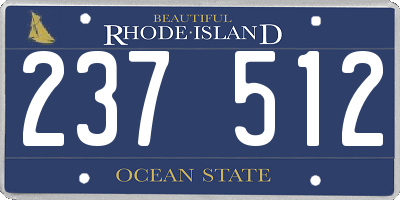 RI license plate 237512