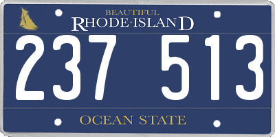 RI license plate 237513