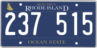 RI license plate 237515