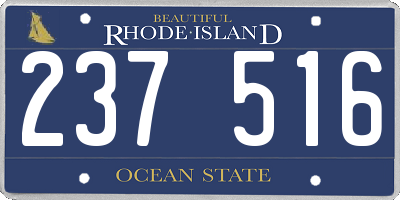 RI license plate 237516