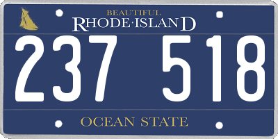 RI license plate 237518