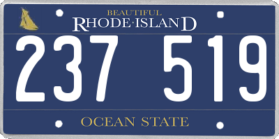 RI license plate 237519