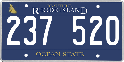 RI license plate 237520