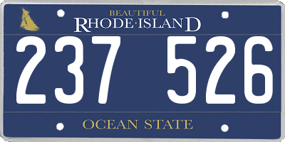 RI license plate 237526