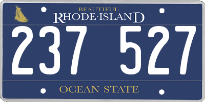 RI license plate 237527