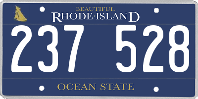 RI license plate 237528
