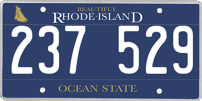 RI license plate 237529