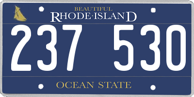 RI license plate 237530