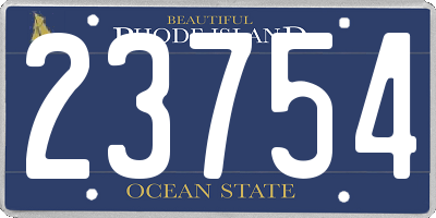 RI license plate 23754