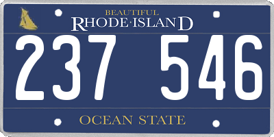 RI license plate 237546
