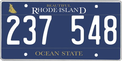 RI license plate 237548