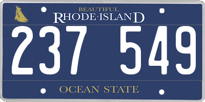 RI license plate 237549