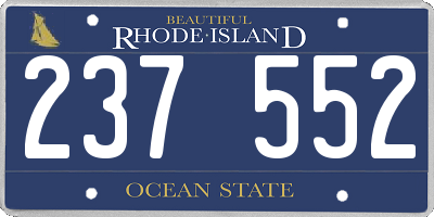 RI license plate 237552