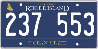RI license plate 237553