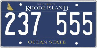 RI license plate 237555
