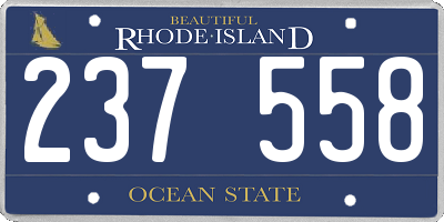 RI license plate 237558