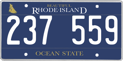 RI license plate 237559