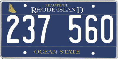 RI license plate 237560