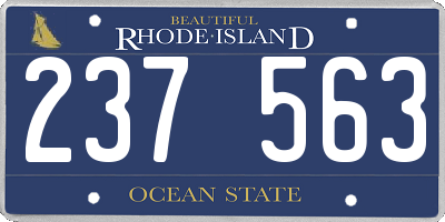 RI license plate 237563