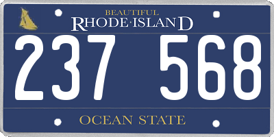 RI license plate 237568