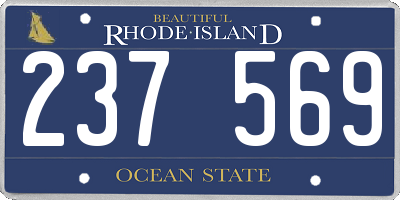 RI license plate 237569