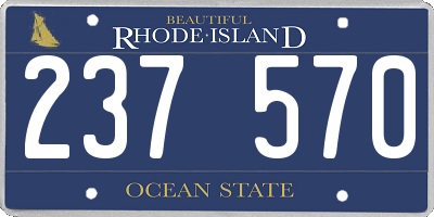 RI license plate 237570