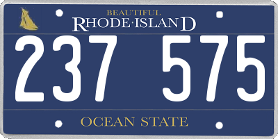 RI license plate 237575