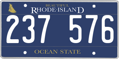 RI license plate 237576