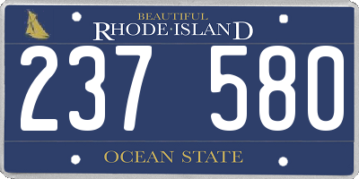 RI license plate 237580