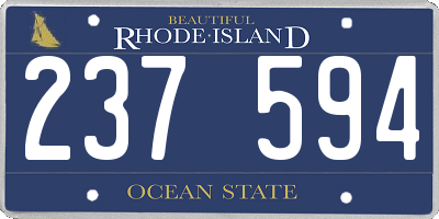 RI license plate 237594