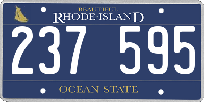 RI license plate 237595