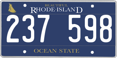 RI license plate 237598