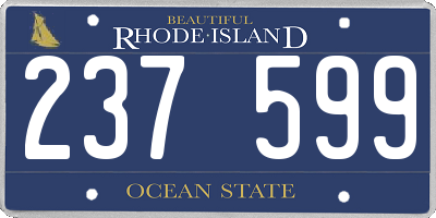 RI license plate 237599
