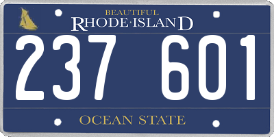 RI license plate 237601