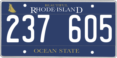 RI license plate 237605