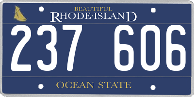 RI license plate 237606