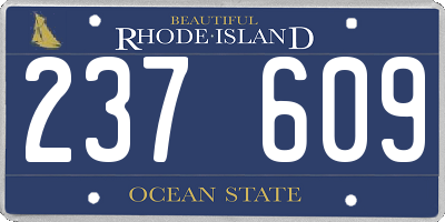 RI license plate 237609