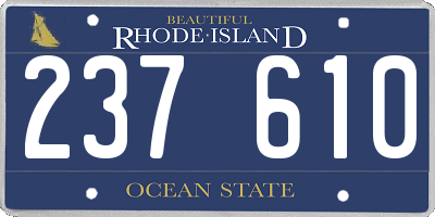 RI license plate 237610