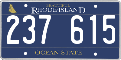 RI license plate 237615