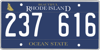 RI license plate 237616