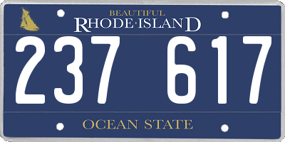 RI license plate 237617